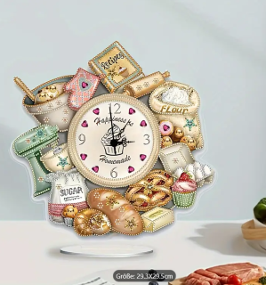 Preview: Diamond Painting Design -Uhr Set mit Uhrwerk